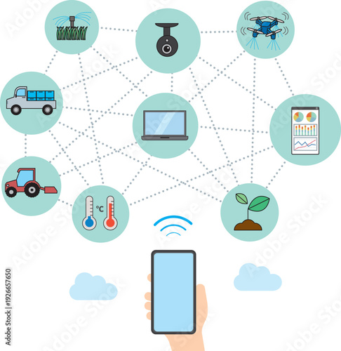 スマート農業イメージ　スマホ