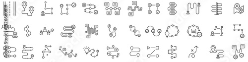Roadmap icon vector set. Business Strategy Illustration sign collection. Route symbol. Strategy logo. 