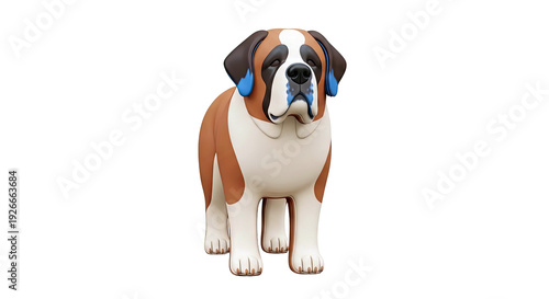 Cartoon St. Bernard Dog