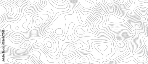 Geometric topographic map background with horizontal wave lines mountain relief texture. abstract geography illustration modern graphic design.