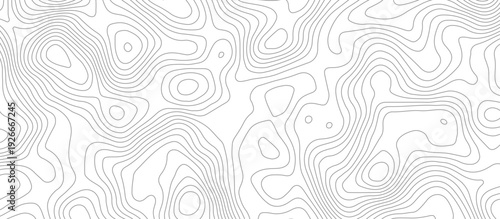 Geometric topographic map background with horizontal wave lines mountain relief texture. abstract geography illustration modern graphic design.