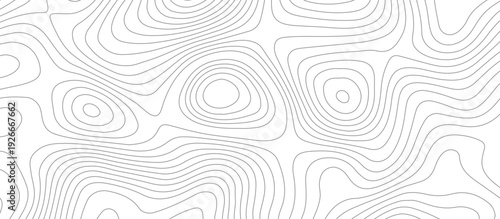 Geometric topographic map background with horizontal wave lines mountain relief texture. abstract geography illustration modern graphic design.