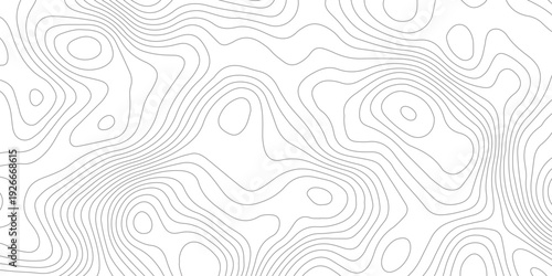 Geometric topographic map background with horizontal wave lines mountain relief texture. abstract geography illustration modern graphic design.