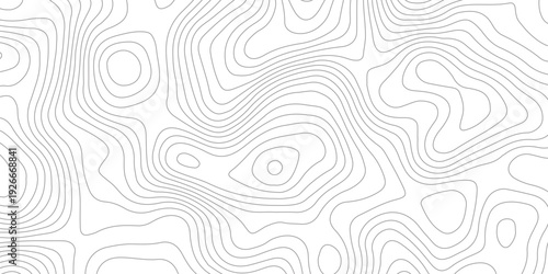 Geometric topographic map background with horizontal wave lines mountain relief texture. abstract geography illustration modern graphic design.