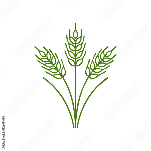 Minimal wheat field symbol vector featuring elegant golden wheat stalks in a modern agricultural emblem style, scalable and ideal for organic brands, farming projects, packaging, and eco design.