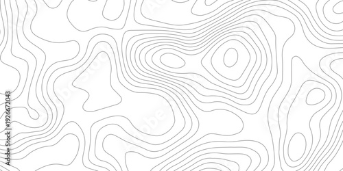 Geometric topographic map background with horizontal wave lines mountain relief texture. abstract geography illustration modern graphic design.