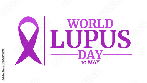 Minimal white background design for World Lupus Day highlighting education and understanding