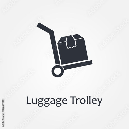 luggage trolley icon symbol illustration vector eps10 logo template design pattern seamless bright minimal design flat design realistic style simple design modern design