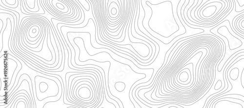 Modern topographical contour map background. topography wavy geometric lines relief surface pattern abstract vector illustration.