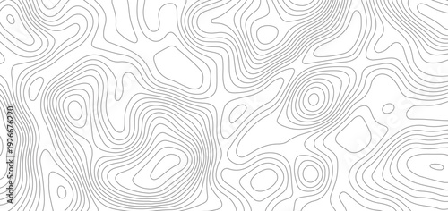 Modern topographical contour map background. topography wavy geometric lines relief surface pattern abstract vector illustration.