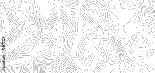 Modern topographical contour map background. topography wavy geometric lines relief surface pattern abstract vector illustration.