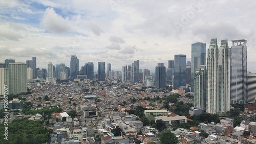 Jakarta, Indonesia – February 6, 2026: A cityscape view of Indonesia capital city Jakarta