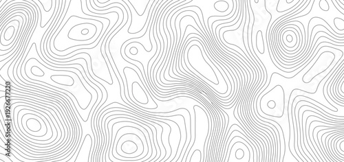 Modern topographical contour map background. topography wavy geometric lines relief surface pattern abstract vector illustration.