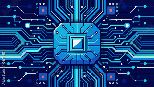 Modern digital security shield with interconnected technology network visualization Vector