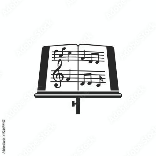 Music Stand with Sheet Music for Practice or Performance