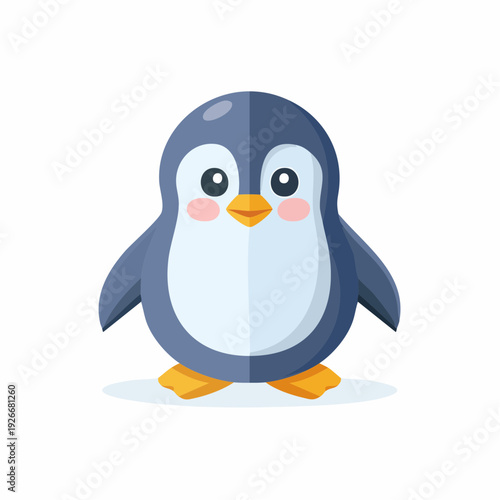 Pingouin cartoon mignon en illustration vectorielle – personnage kawaii