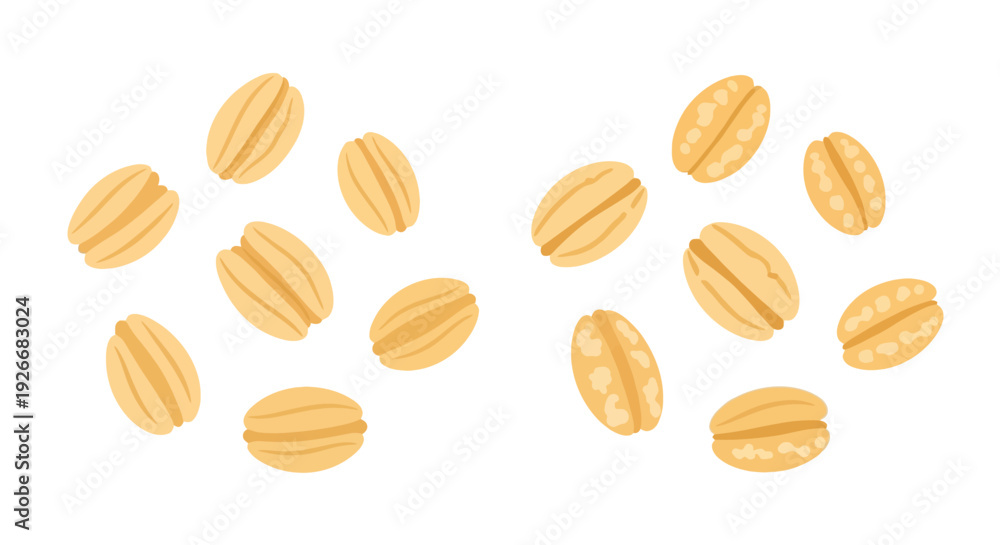 Obraz premium A collection of golden brown pistachio nuts scattered on a white background