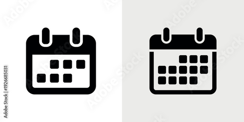 Black and white calendar gray background