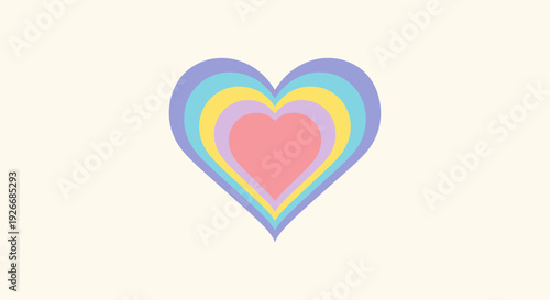 Abstract Mother Love Heart Shape Design