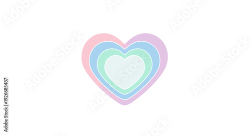 Abstract Mother Love Heart Shape Design