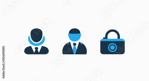 User Profile and Unlocked Padlock Icons - Concepts for Account Access, Security, and Identity Management