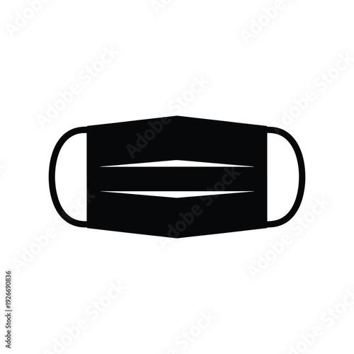 Medical Face Mask Silhouette Icon