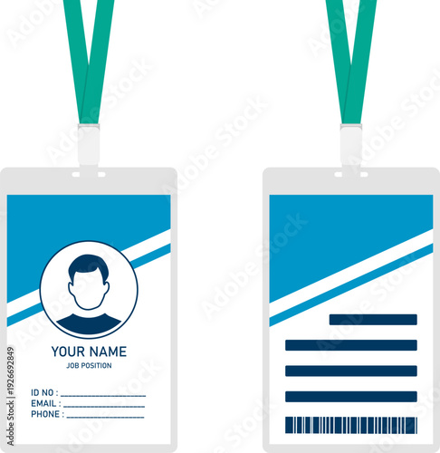 ID card, ID card icon, badge. Vector, designer illustration, web banner, vector.