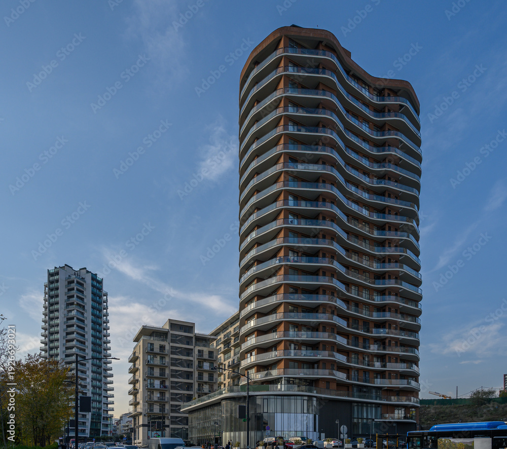 Fototapeta premium Livo Apartments - Modern High-Rise in Saburtalo Tbilisi