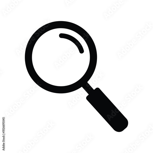 Search Magnifying Glass Silhouette Icon