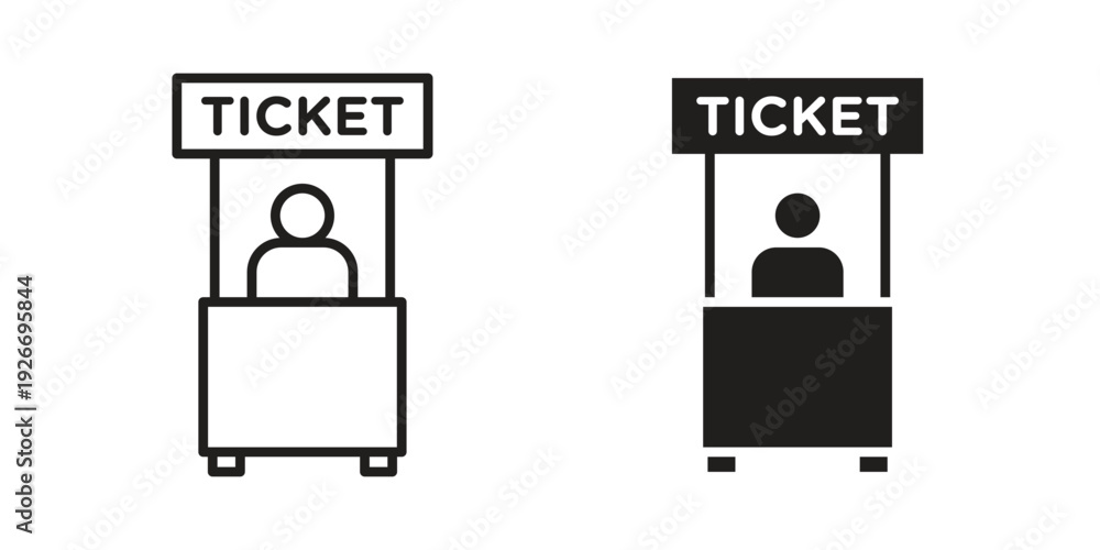 Fototapeta premium Ticket office icon