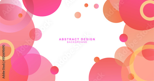 様々な円で組み合わせた抽象的な背景素材