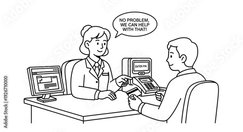 Customer Making Credit Card Payment.