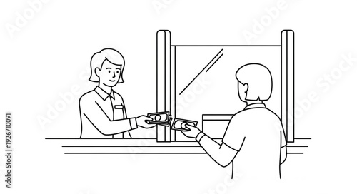 Customer Service Representative Assisting Client.