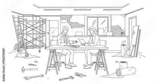 Carpenter Working on Wooden Project.