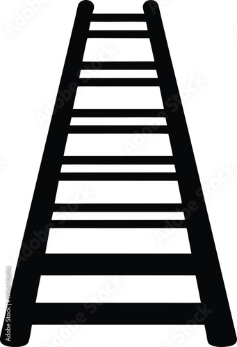 agility ladder silhouette vector art illustration, black and white design