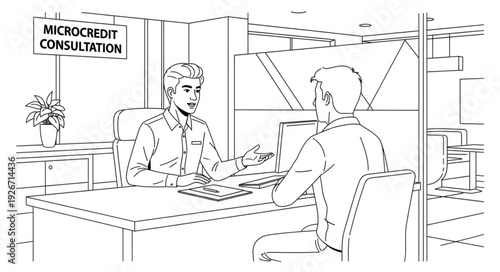 Doctor Consulting Patient in Office.