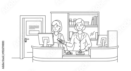 Dentist Examining Patient in Office.