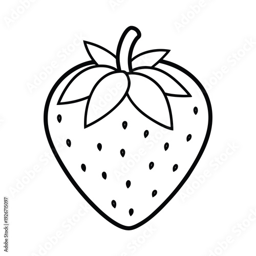 strawberry doodle icon