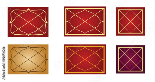 Empty Kundli astrology chart template set for horoscope design vector illustration