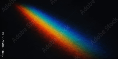 Abstract rainbow in space at night