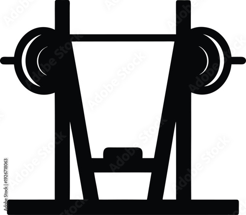 hack squat machine silhouette vector art illustration, black and white design