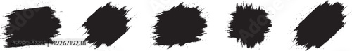 Ink splatter set, paint brush stroke, Paint roller line brushstrokes set. Grungy sketchy rectangle textboxes pack