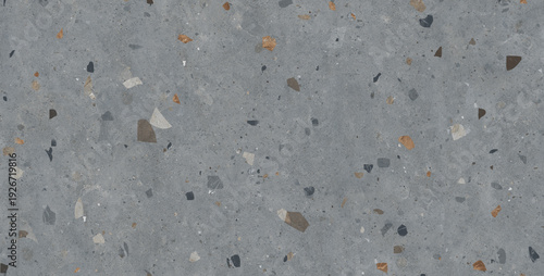 terrazzo grey floor marble seamless hand crafted pattern. realistic texture of mosaic floor with natural stones.