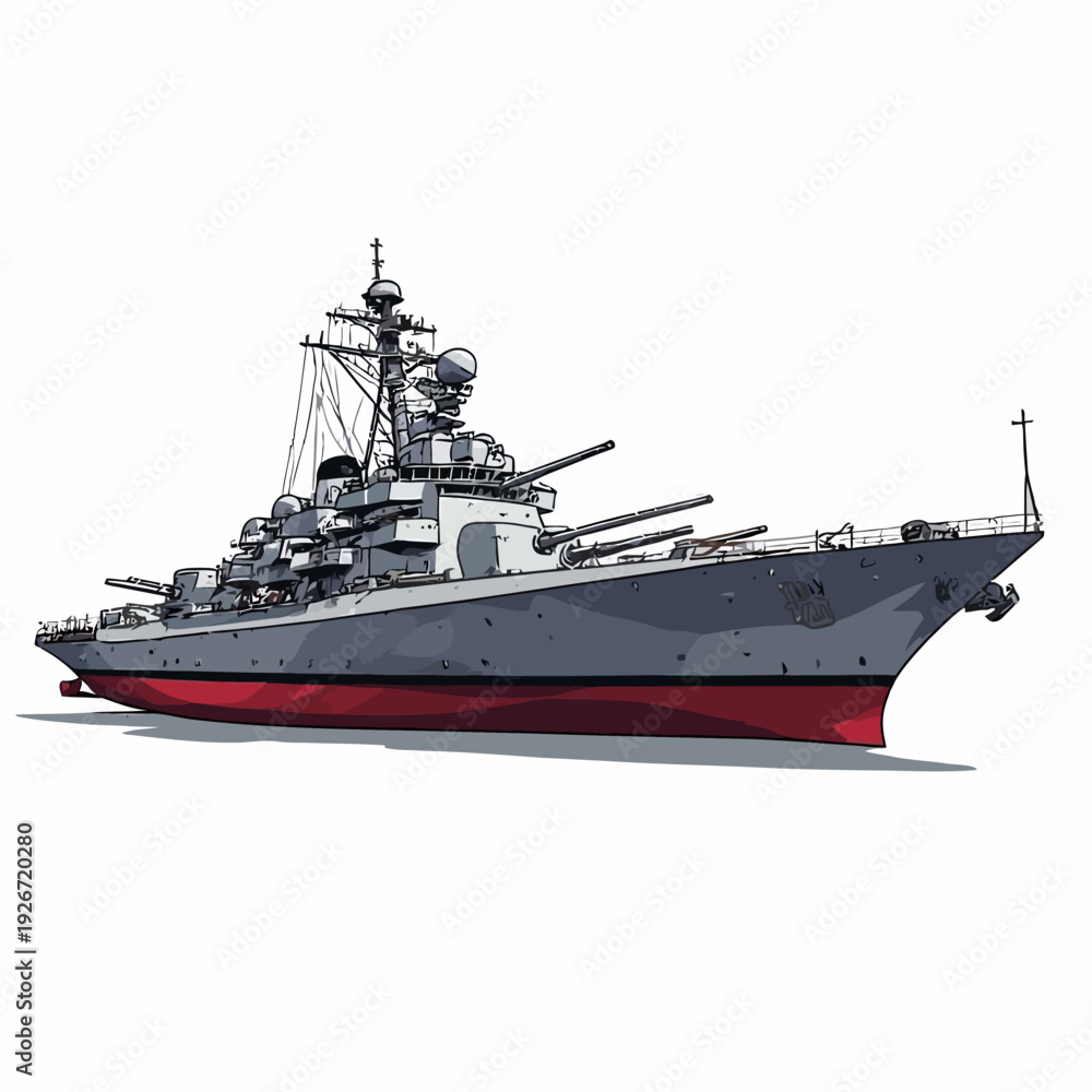 Naklejka premium Warship Very Cool Design