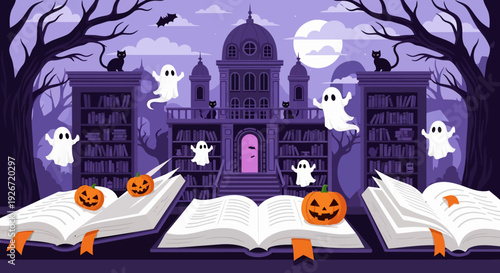 Halloween Books with Ghosts.