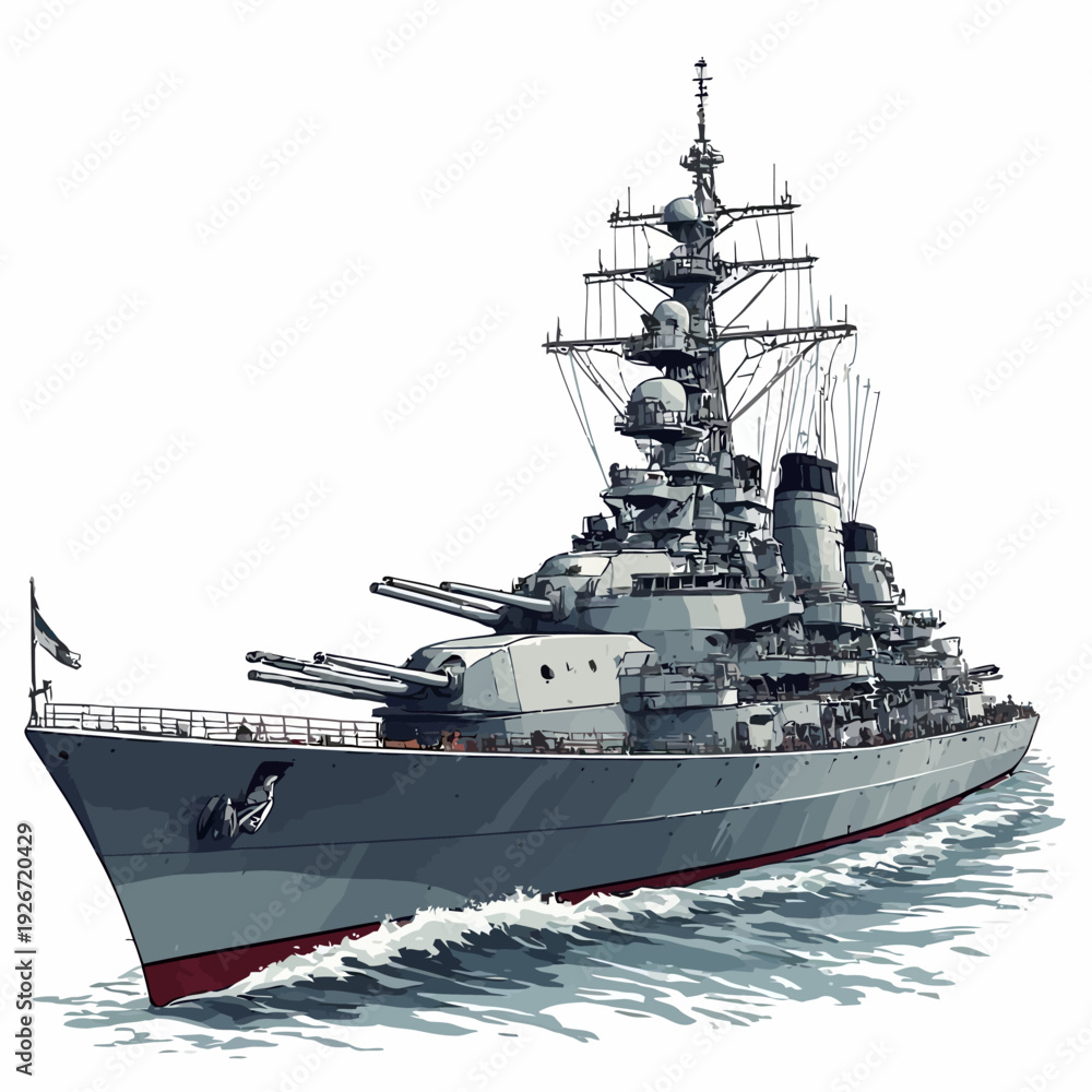 Obraz premium Warship Very Cool Design