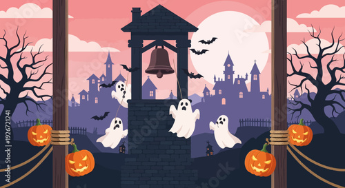 Halloween Ghosts Near Bell.