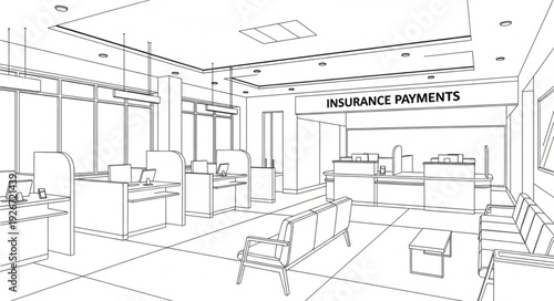 Insurance Payments Office Interior Design.