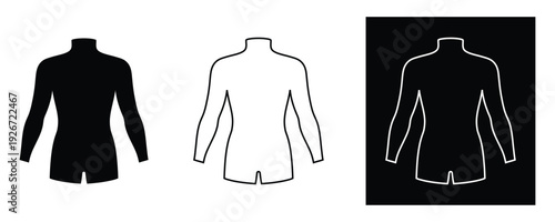 Minimalist turtleneck shirt design variations in black and white