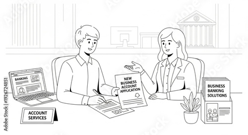 Lawyer Discussing Contract with Client.